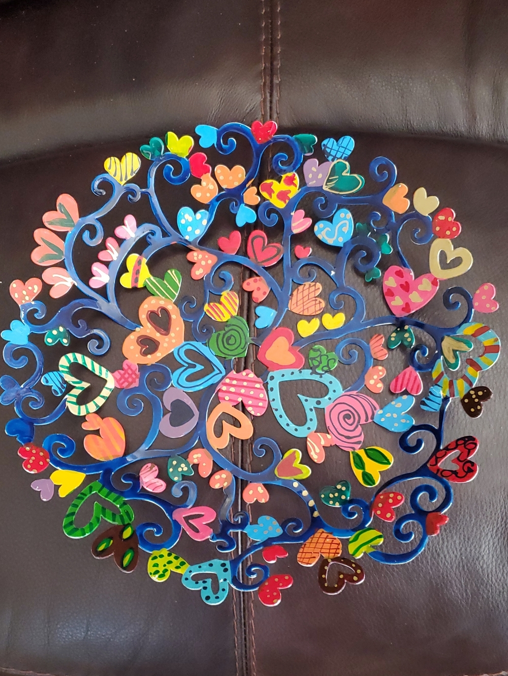 Jerusalem Bowl Colorful Heart Design- Multicolor